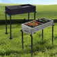 Multi-Functional Portable Outdoor Charcoal BBQ Grill with Adjustable Height and Non-Stick Grilling Rack, 5+ People, Black / Silver