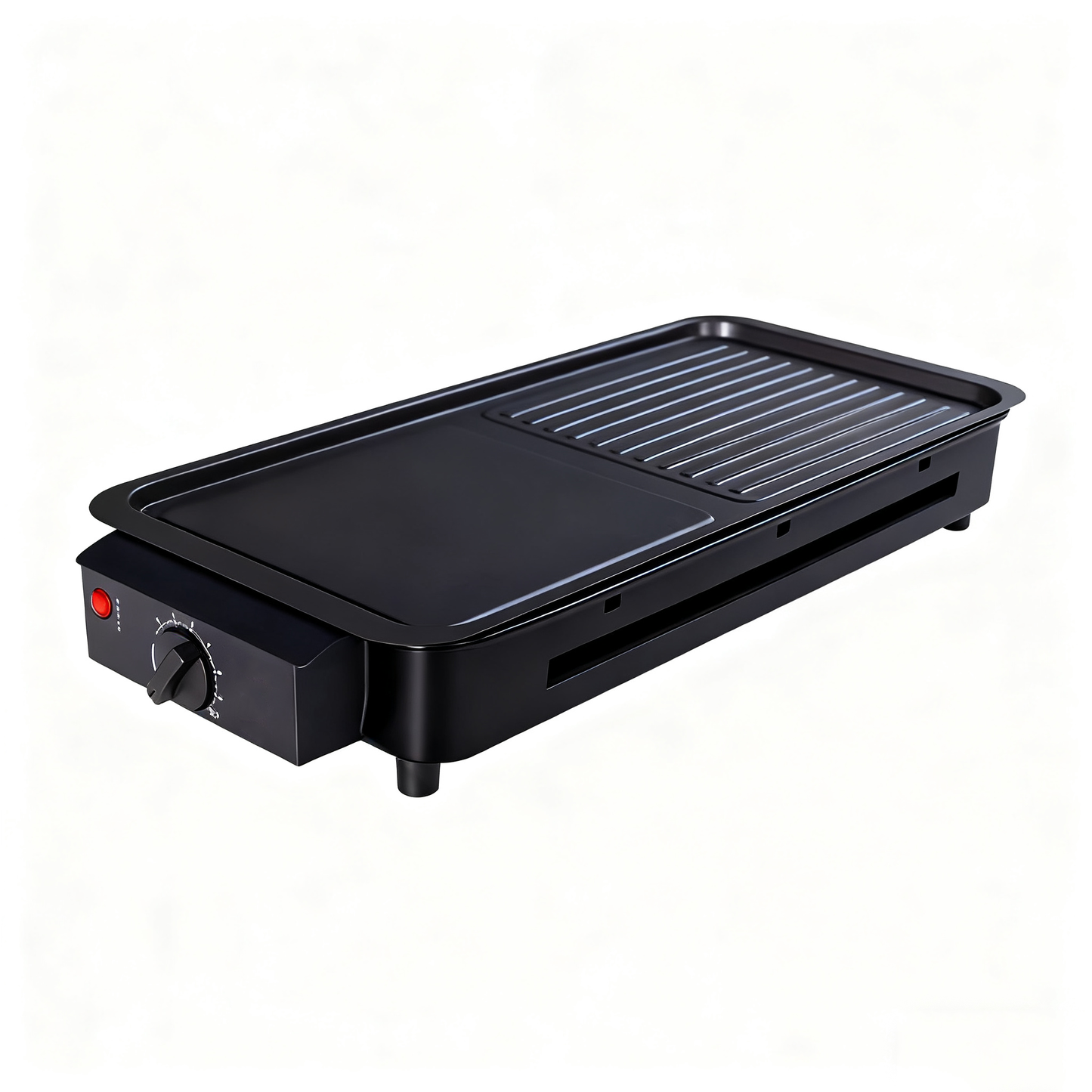 Smokeless Electric Grill with Wavy Plate, 1500W, 7L Capacity, Black / Green