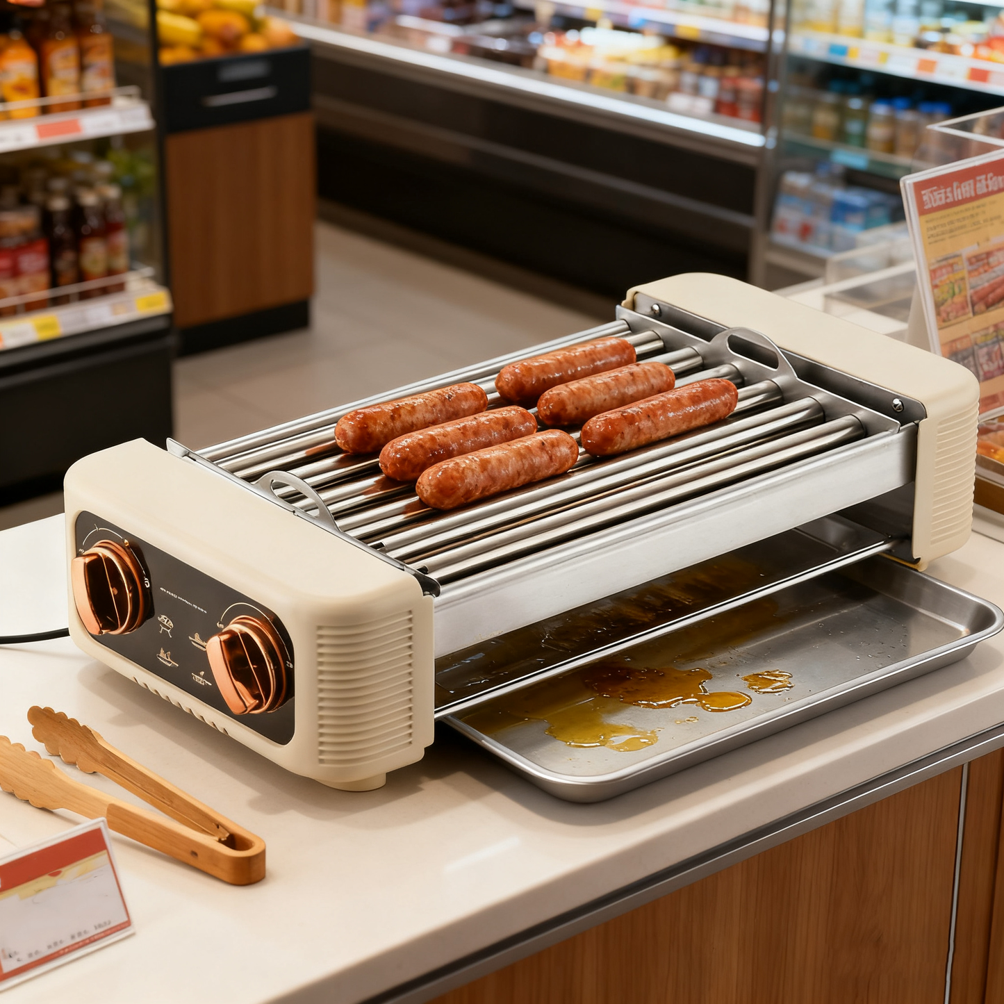 Smokeless Electric Grill with Flat Plate and Temperature Control, 800–1200W, 6+ People, Black / White