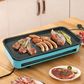 Multi-Functional Electric Grill with Automatic Temperature Control, 1350W, 4–5 People, Blue / Pink